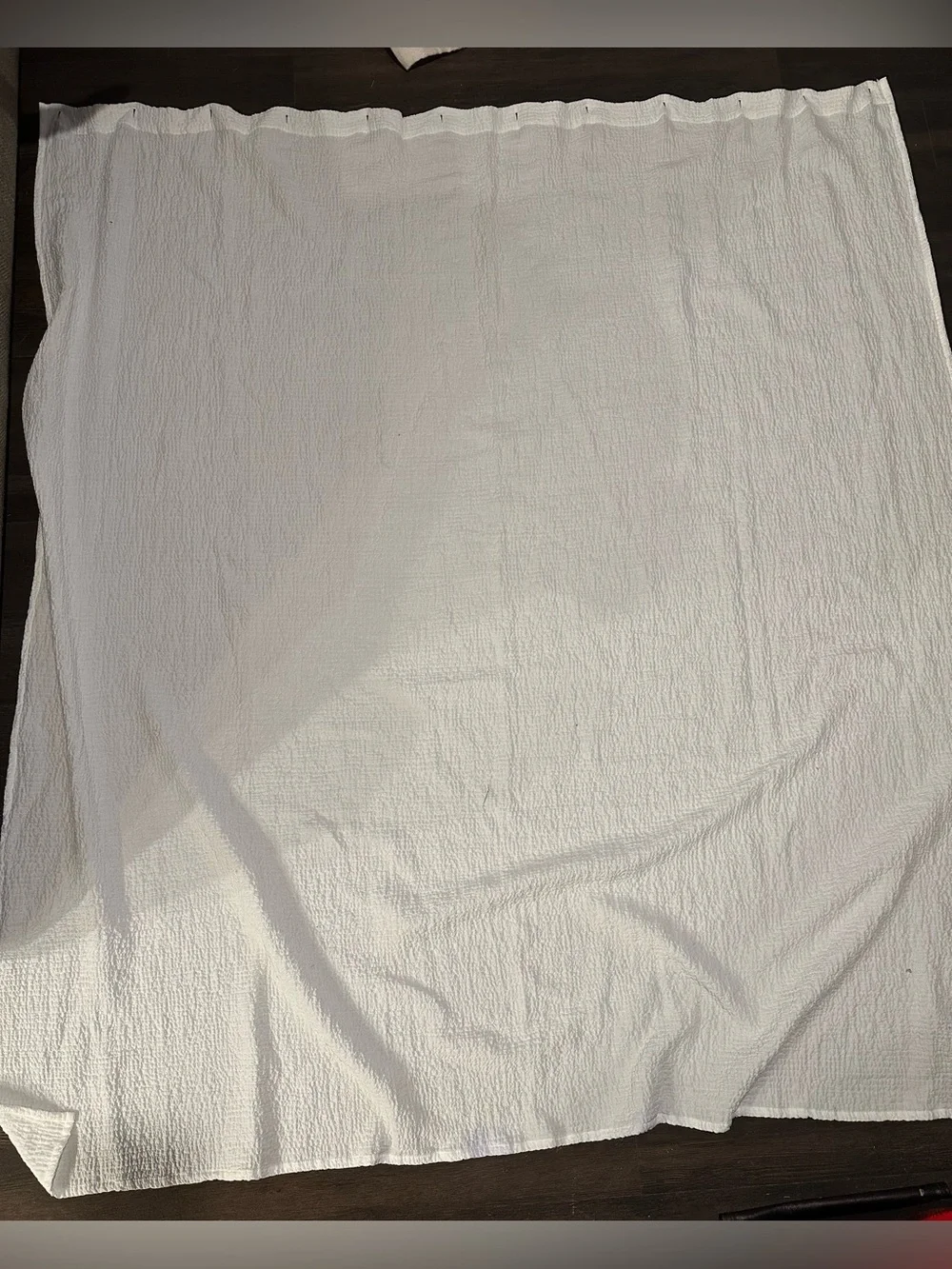 White Textured shower curtain like new